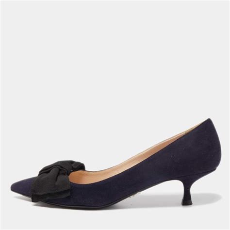 prada suede pointed-toe bow pump nordstrom rack|Prada Runway Pointed Toe Pump (Women) .